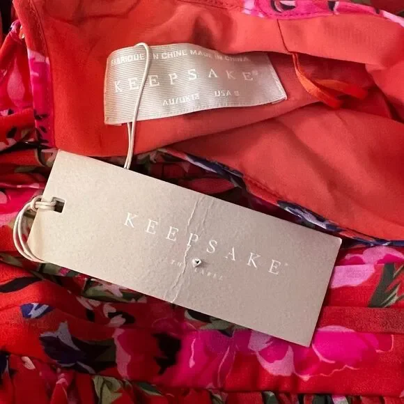 Keepsake the Label Tangerine Floral Puff
Sleeve Mini Dress - NWT - Size L - Picture 12 of 12